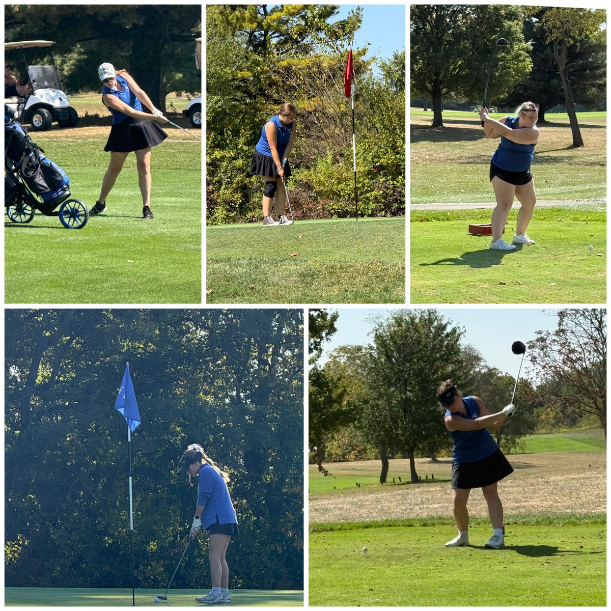 MGirlsgolf's tweet photo. The Lady Vikings had a solid day at the TRC conference and came in third!!  It was a beautiful day of golf! We’re so proud of their progress! 
Scores:
Bianca Stevens: 101
Sophie Minnich: 112
Addi Register: 113 (9 hole PR👏)
Evelyn Potter: 119
Tapanga Henderson: 161 https://t.co/WA4xk5d0Fq