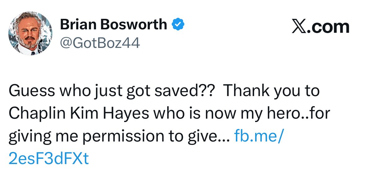 Just heard the story about this tweet tonight <a href="/RUSaints/">Randall University</a> at the Jack Rickey  Distinguished Visitor Series. 
What an amazing story <a href="/GotBoz44/">Brian Bosworth</a>