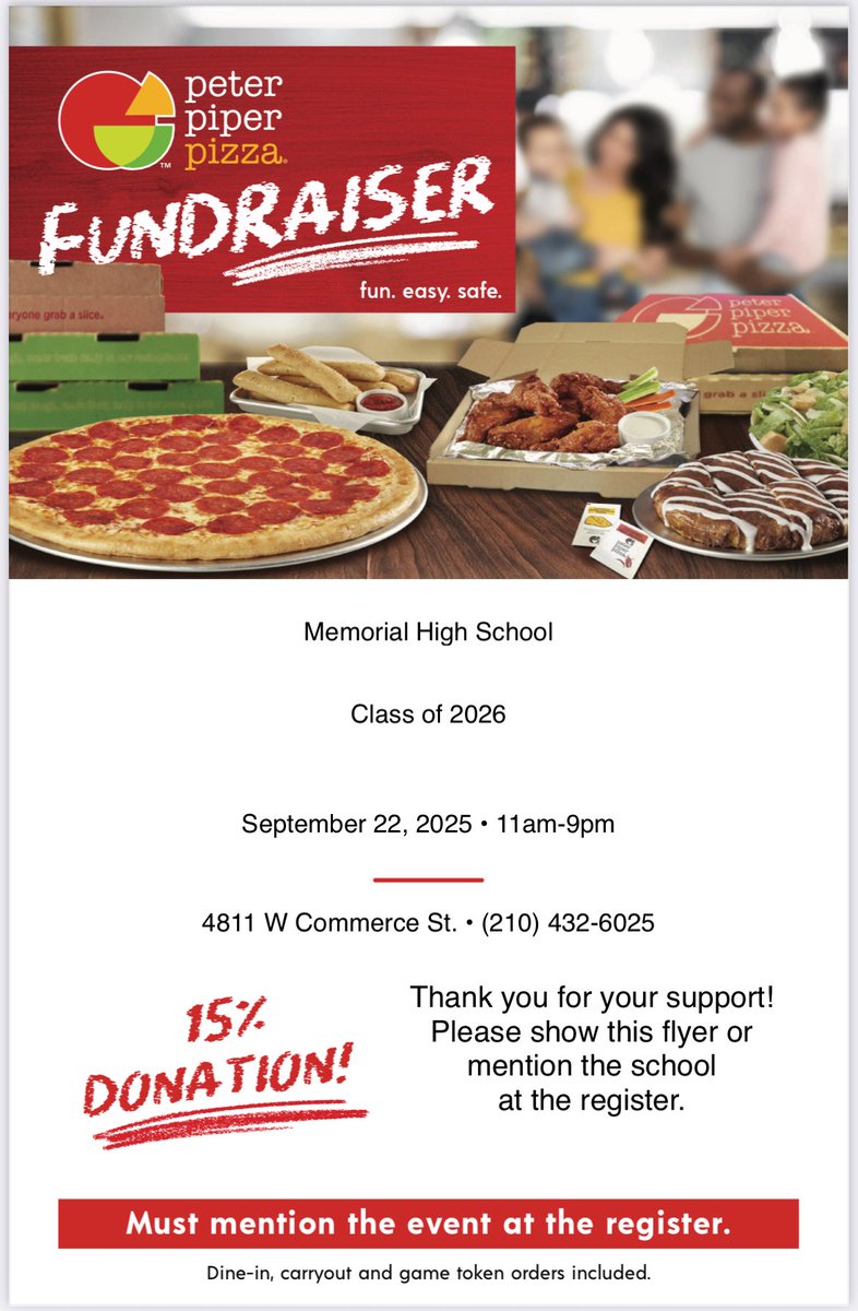 Bianca Hernandez (@mrs_bhdz_eisd) on Twitter photo Heads up <a href="/EISDMemorialHS/">Memorial High School</a> families! Monday will still be a busy day, make plans to attend! See y’all there! 🤗
<a href="/EISDFE/">George Garnica</a> Heads up <a href="/EISDMemorialHS/">Memorial High School</a> families! Monday will still be a busy day, make plans to attend! See y’all there! 🤗
<a href="/EISDFE/">George Garnica</a>