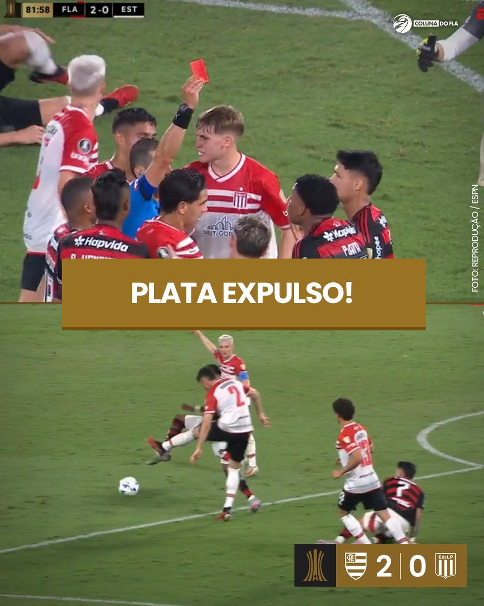 ColunadoFla's tweet photo. 🚨 INACREDITÁVEL! 🚨

Plata é expulso após sofrer uma falta! 😡
QUE ARBITRAGEM VERGONHOSA! ❌ https://t.co/tma1MkbqPH