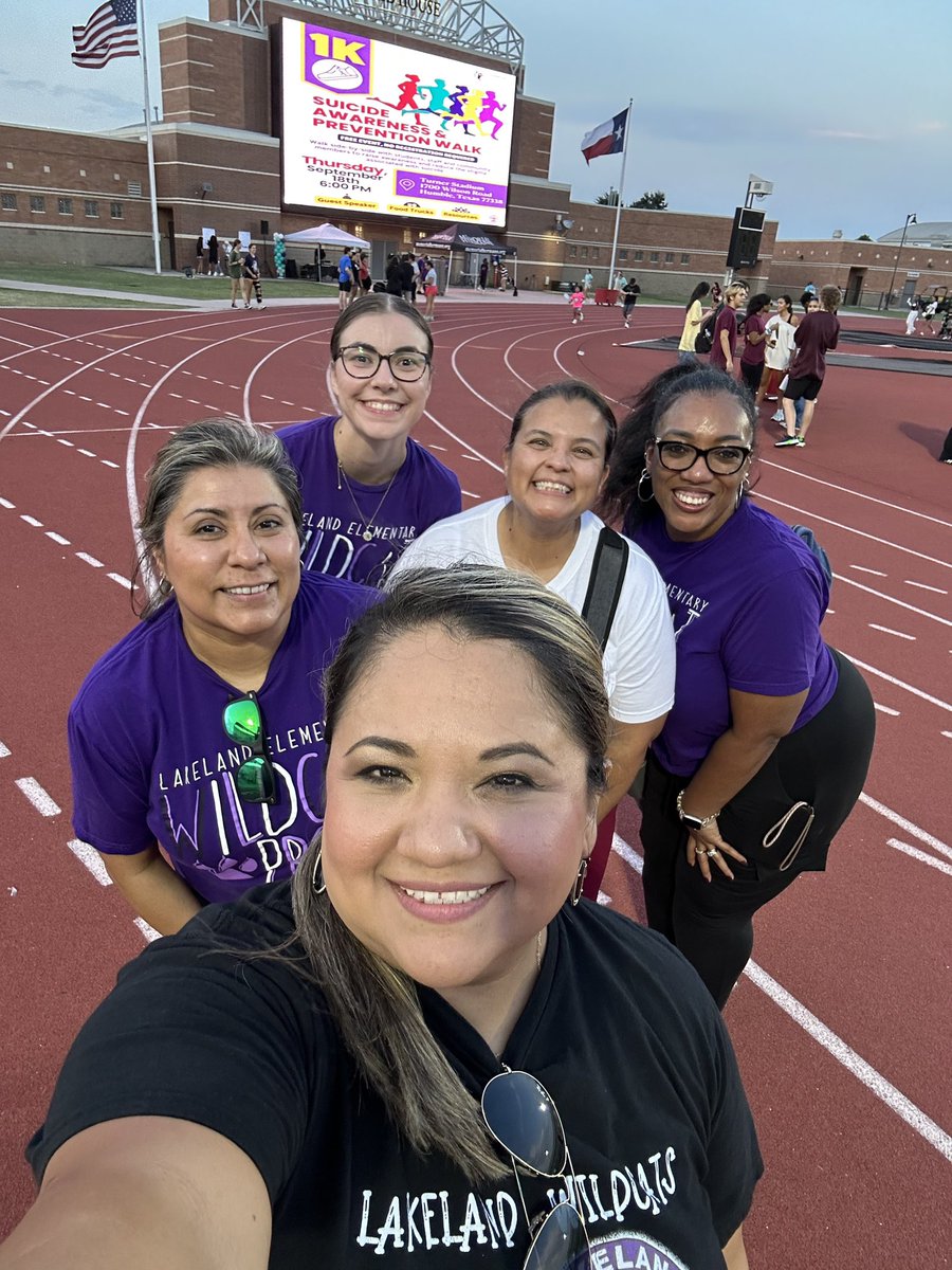 Proud of our LLE staff for showing up in full support at the <a href="/HumbleISD/">Humble ISD</a> Suicide Awareness Walk tonight. What a beautiful evening to walk with friends &amp; colleagues to remind us that we are never alone!🩵💜 #FocusOnTheGood #HumbleISDFamily  <a href="/ArmyAg86/">Patrick Andrus</a>