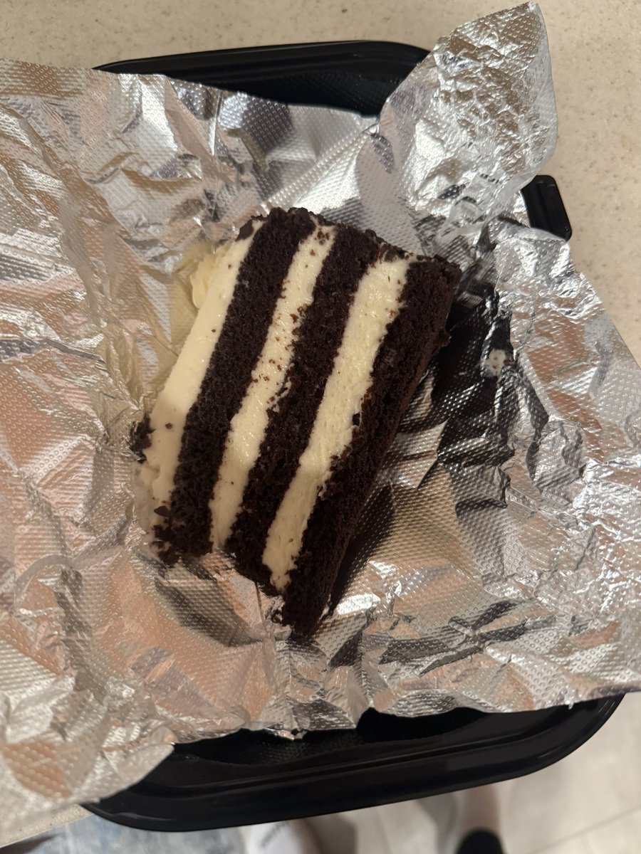 My wife had a big business dinner at <a href="/JaxCafe/">Jax Cafe</a> tonight, and she brought me a piece of the Bailey’s chocolate cake, which was exquisite. 👍🏼💯 If you’re looking for a place to host a dinner meeting of any size, Jax is the spot. <a href="/Gaardsy/">Justin Gaard</a> <a href="/chipscoggins/">Chip Scoggins</a> <a href="/RyanBurnsMN/">Ryan Burns</a> <a href="/PairAndSparePod/">The Pair and a Spare Podcast</a>