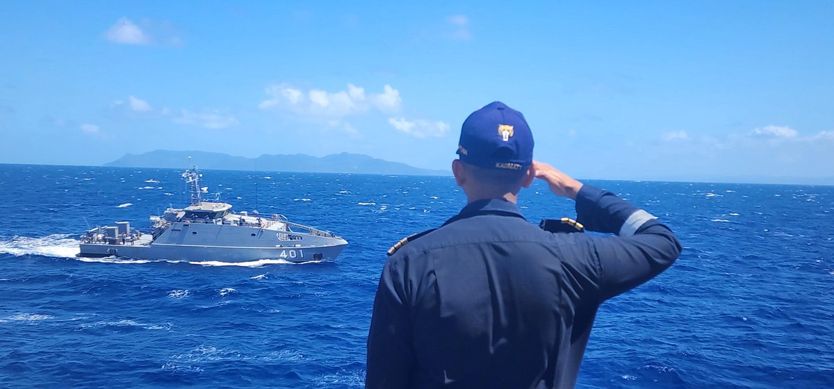 indiannavy's tweet photo. Reflecting camaraderie and mutual trust, #INSKadmatt conducted a PASSEX with @FijiNavy Ship RFNS Savenaca on departure from Suva - strengthening bonds of friendship across the seas, enhancing #interoperability and #maritimecooperation.
#IndiaFiji
#PreferredSecurityPartner
#SunriseFleet #PartnershipAcrossSeas
@SpokespersonMoD @IN_HQENC