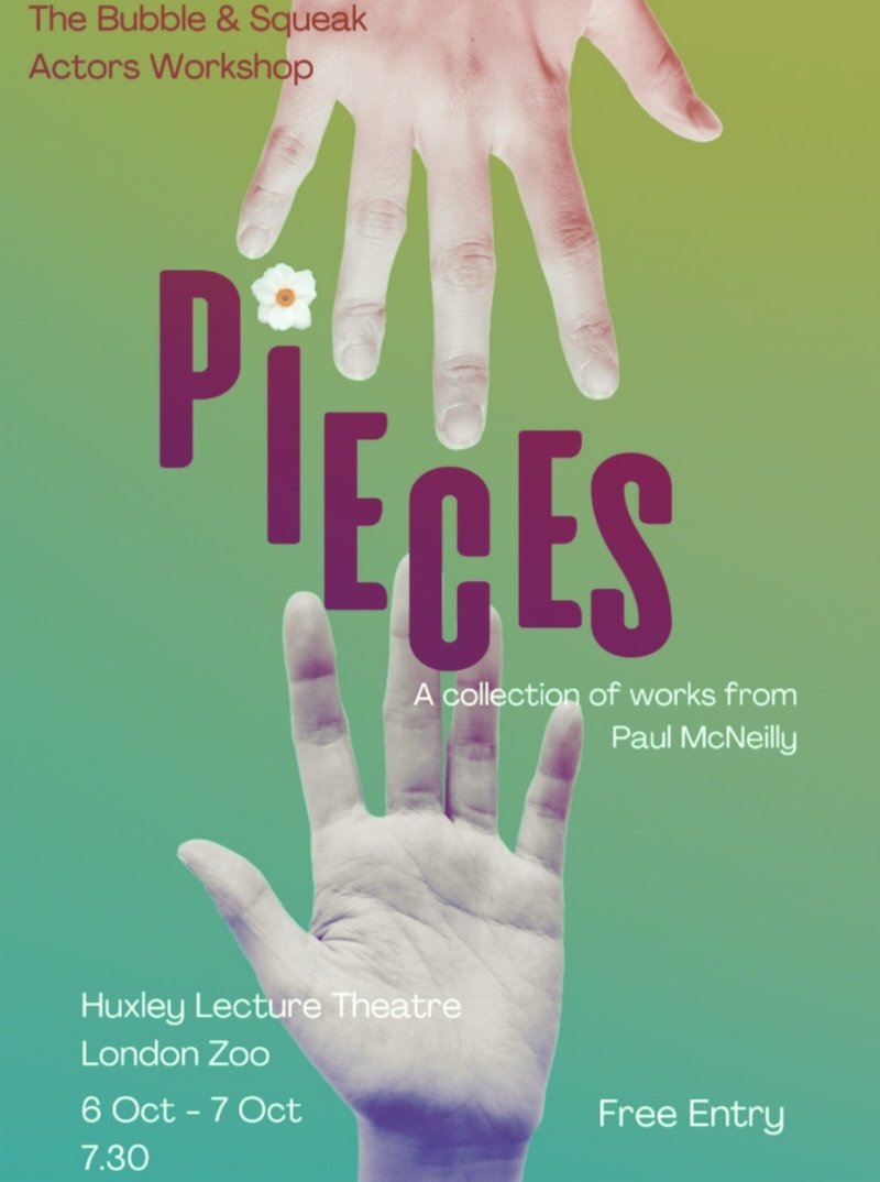 Filmmakers, producers, writers! We've a group of fab actors strutting their stuff on Mon 6th &amp; Tues 7th Oct, 7.30pm, at the Huxley Lecture Theatre, London Zoo. Come and see if they fit your casting needs - for now and in the future. It's free! 

Outer Circle, NW1 4RY
Camden tube.