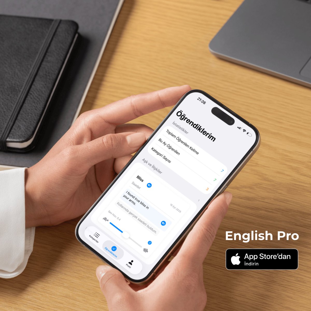 mesutasdev's tweet photo. English Pro Ücretsiz indir!
İngilizce öğrenmek hiç bu kadar kolay olmamıştı.
✔️ Kategoriler
✔️ Örnek cümleler
✔️ Öğrenme istatistikleri
👉 Hemen indir: App Store’da English Pro 🔗 https://t.co/oROe3b81Oi
#EnglishPro #AppStore #LearnEnglish https://t.co/ErMVHlXGvl