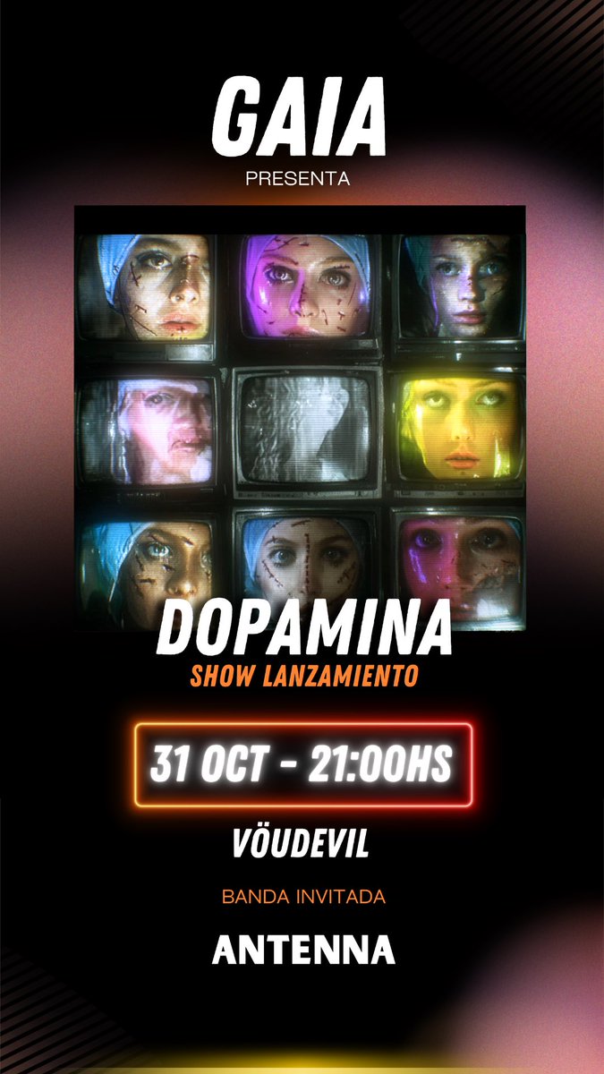 #Dopamina en vivo, viernes 31-10 en #Voudevil banda invitada <a href="/antennapy/">ANTENNA</a>