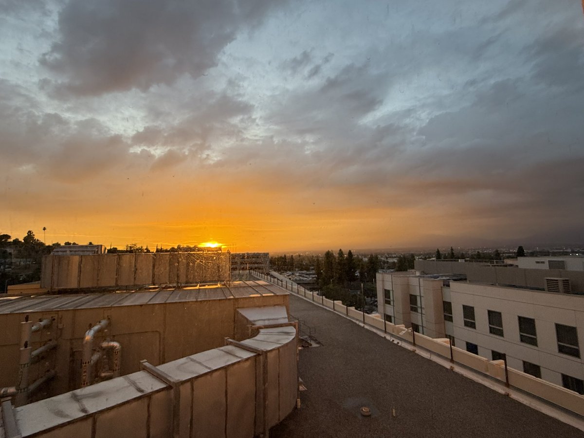 purviparwani's tweet image. Busy #CVimaging day! 
Reading #whyCMR and #yesCCT late with fellows but we all stopped to witness Nature’s daily ritual of disappearing to reemerge ❤️ 

Window offices for #CVimagers are essential! 
#SunsetViews #Socal