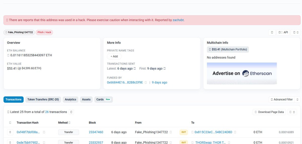 fynixone's tweet photo. Dompet pribadi JP (pendiri THORChain &amp; Vultisig) dikuras $1,35M oleh hacker DPRK (9/9/25) scam lwat panggilan Telegram.

Ironis: produk JP sebelumnya justru pernah untung aliran dana pencucian DPRK (via Bybit &amp; lainnya).
Sirkulasi kripto emang penuh paradoks.

Source: @zachxbt https://t.co/FISCbF7GLH
