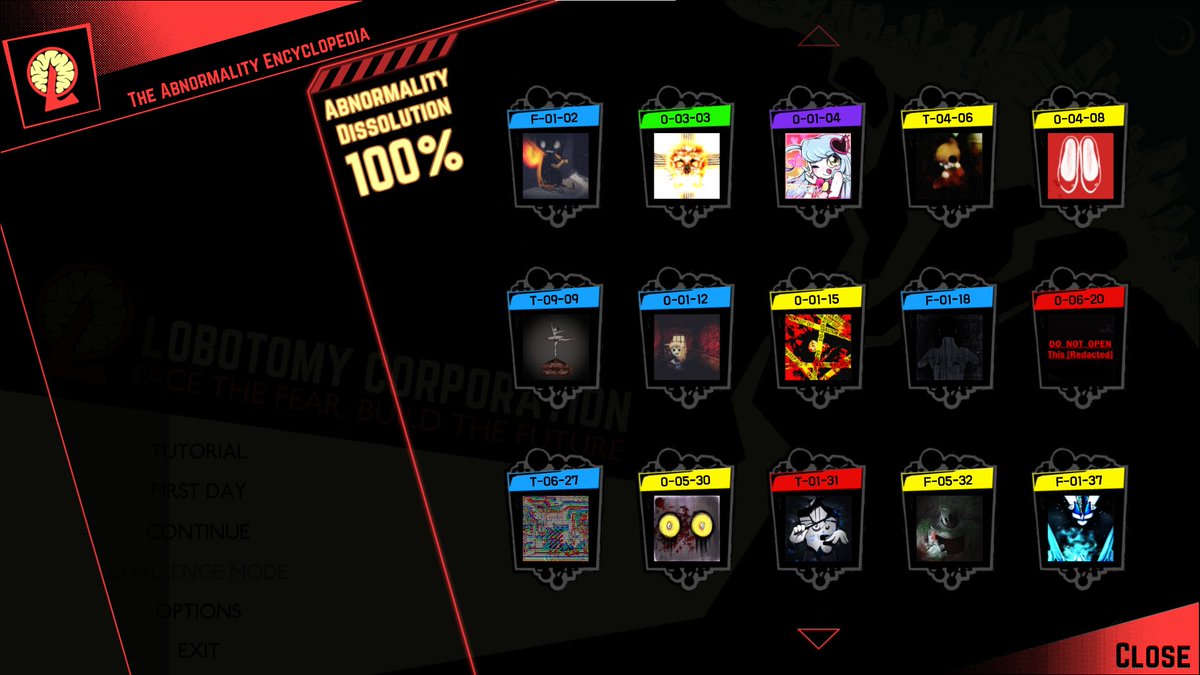 100% abno distribution... time to try and farm for the remaining ALEPH egos i dont have