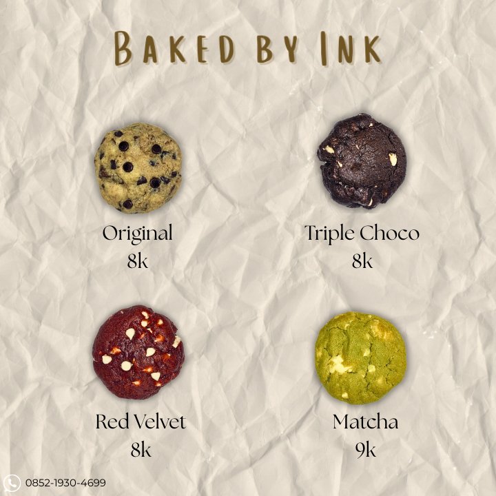 binkiebites's tweet photo. ✨🍪 OPEN PO SOFT COOKIES 🍪✨

🤎 Minimal pembelian 3pcs
🤎 Pengiriman dari Kota Tangerang
🤎 Bisa kirim ke luar kota dan pulau
🤎 Bisa CO shopee

Bisa langsung DM atau hubungi nomor yang tertera ya, atau langsung CO Shopee (link di bawah) https://t.co/OuEhYgDKNV