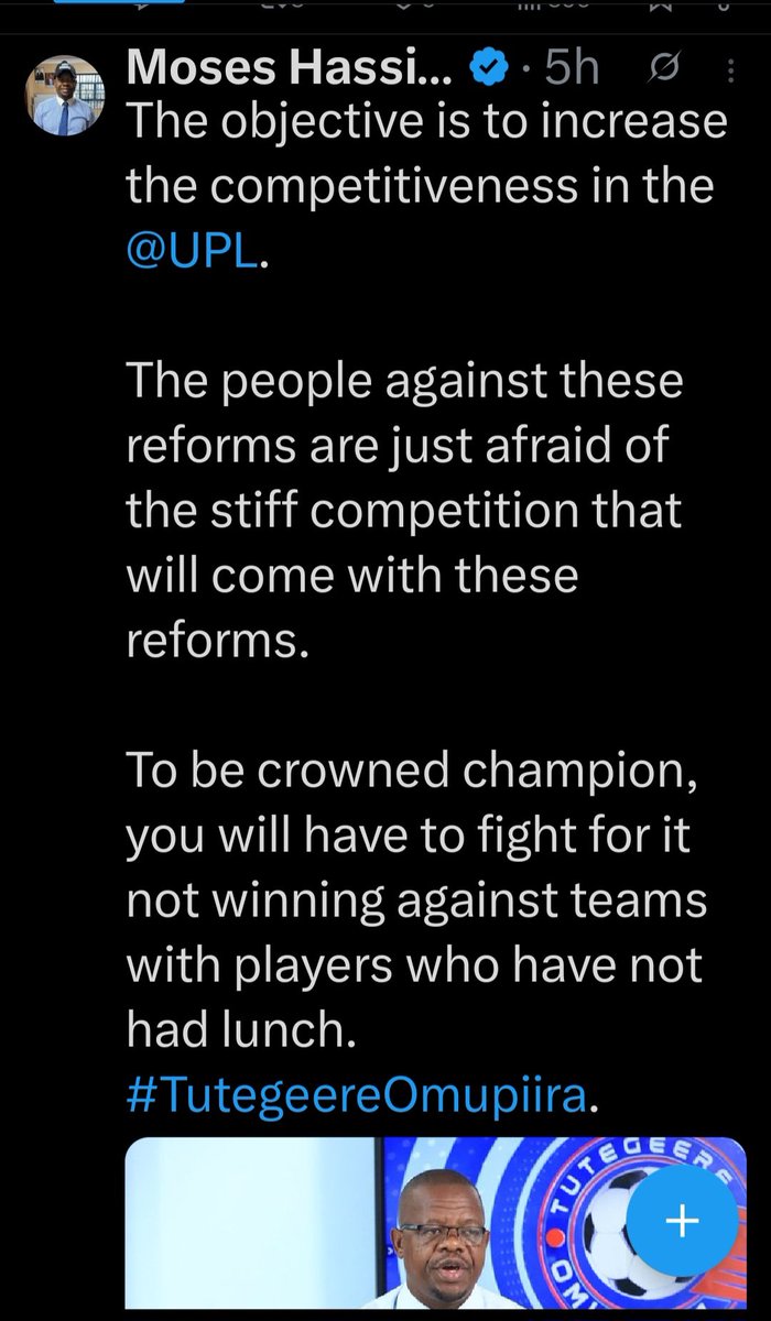 This kind of reasoning explains why i have excused myself from Ugandan Football. A football association is not designed to be run by one person, it has statutes and rules, which should respect the principle of the separation of powers, and of different bodies that are meant to
