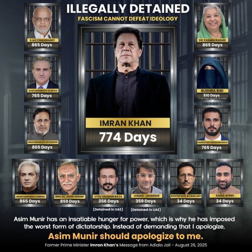 Of course Fascism can’t defeat ideology 
 #ImranKhanMustBeFreed