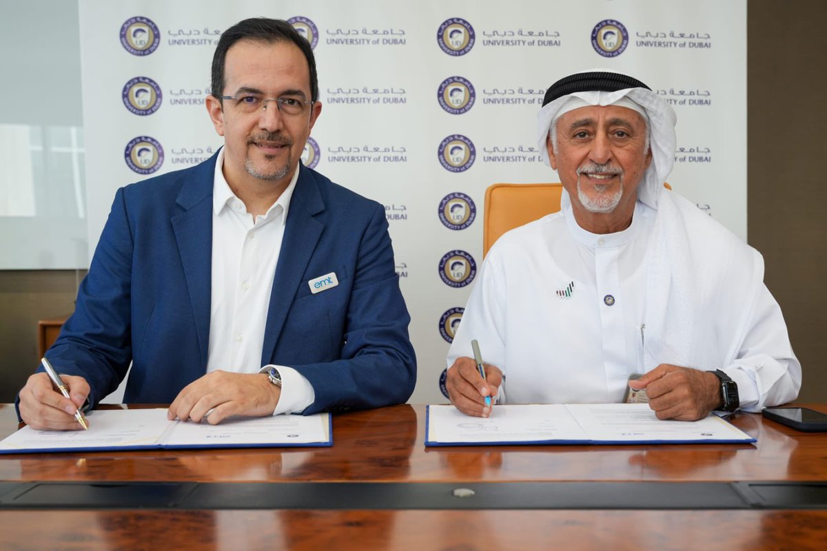 Mobasseri's tweet photo. I’m honored to announce that we have signed a collaboration MoU with the University of Dubai !

We are also inspired by the future leaders from the University of Dubai, who will be working hand in hand with our amazing team to make this MoU even more successful. https://t.co/F5GVx1rrcQ