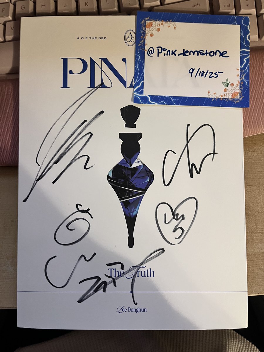 PinkJemstone's tweet photo. Signed OT5 Pinata Album Giveaway

This is a giveaway to help out Sehyoon for the last round. Please read rules carefully before entering! Worldwide, shipping covered. 

Start and End: 9/20/2025 1 AM KST for 24 hours. **DO NOT SUBMIT BEFORE THIS TIME**

https://t.co/IxABKqNeof https://t.co/7OVeictDhP