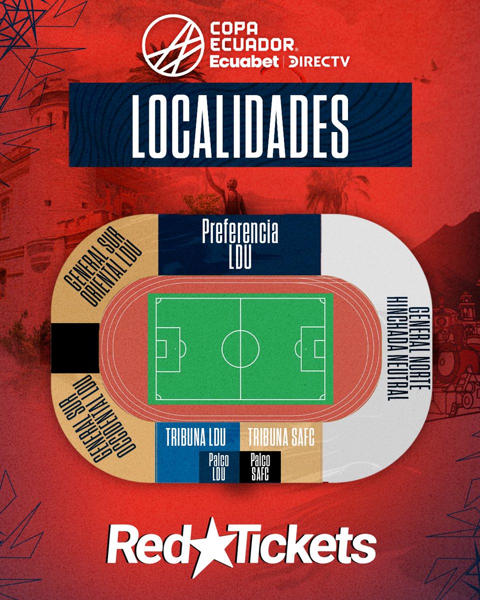 🔝| Empieza la venta de entradas para una noche histórica en <a href="/CopaEcuador/">Copa Ecuador</a> 🆚️ <a href="/LDU_Oficial/">LDU Oficial</a> 🏆

Página web de <a href="/Redtickets_ec/">RedTickets Ecuador</a>

🎟 General $5
🎟 Preferencia $5
🎟 Tribuna $7
🎟 Palco $12

Insistir y creer 💪 

¡Vamos San Antonio! 🔴🟡

#FamiliaCammarata
#SomosDePrimera
