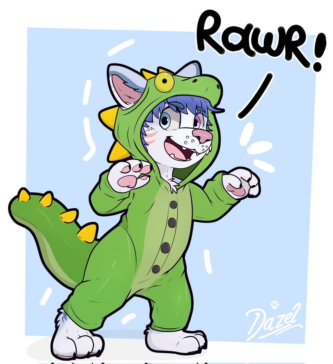 Rawr! This adorable Dino PJ YCH is so cute and squishy!! 🦖

Get one for your own character! DMs are open for slots.

Join my Telegram channel for more art and frequent updates!

➡️ t.me/dazelcray