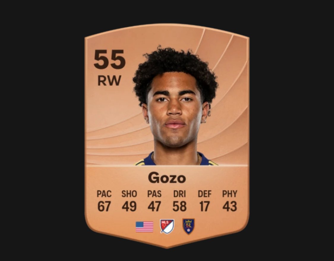 This is the guy that’s 55 OVR btw.. HE DESERVES A BETTER RATING!

#ZavierGozo #RealSaltLake #MajorLeagueSoccer