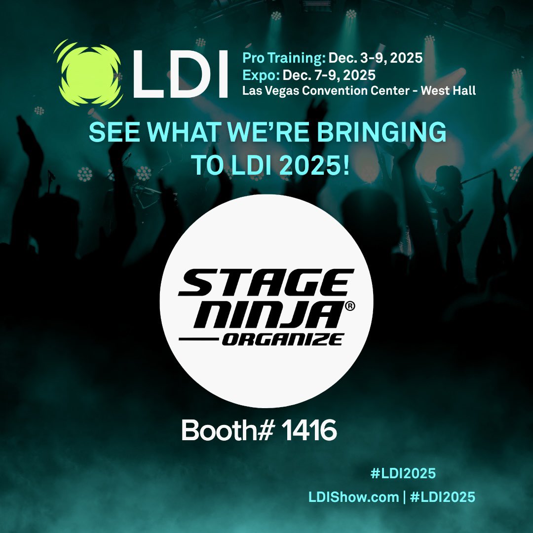 Stage Ninja is heading to the LDI Show in Las Vegas.

See us at booth 1416—or follow along here for what’s new in pro cable reels.

#StageNinja #LDIShow #ProAudio #BroadcastTech #LiveSound