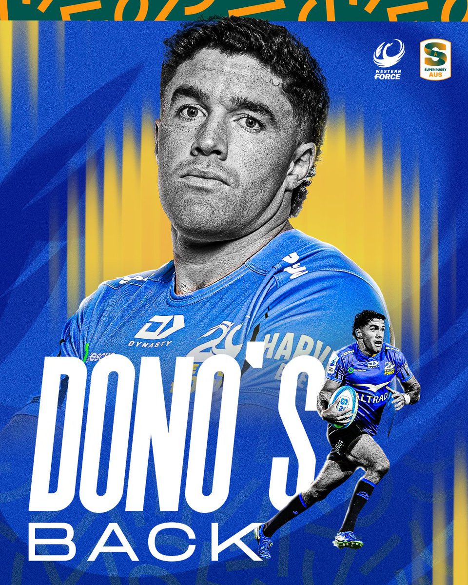 ▶️ Ben Donaldson will play for the Force tomorrow in Super Rugby AUS

He’ll come into our 23 on the bench, replacing Henry Palmer in the team 

Kick-off 2pm at Tompkins Park, free entry 👏

#SuperRugbyAUS
#StrongerTogether