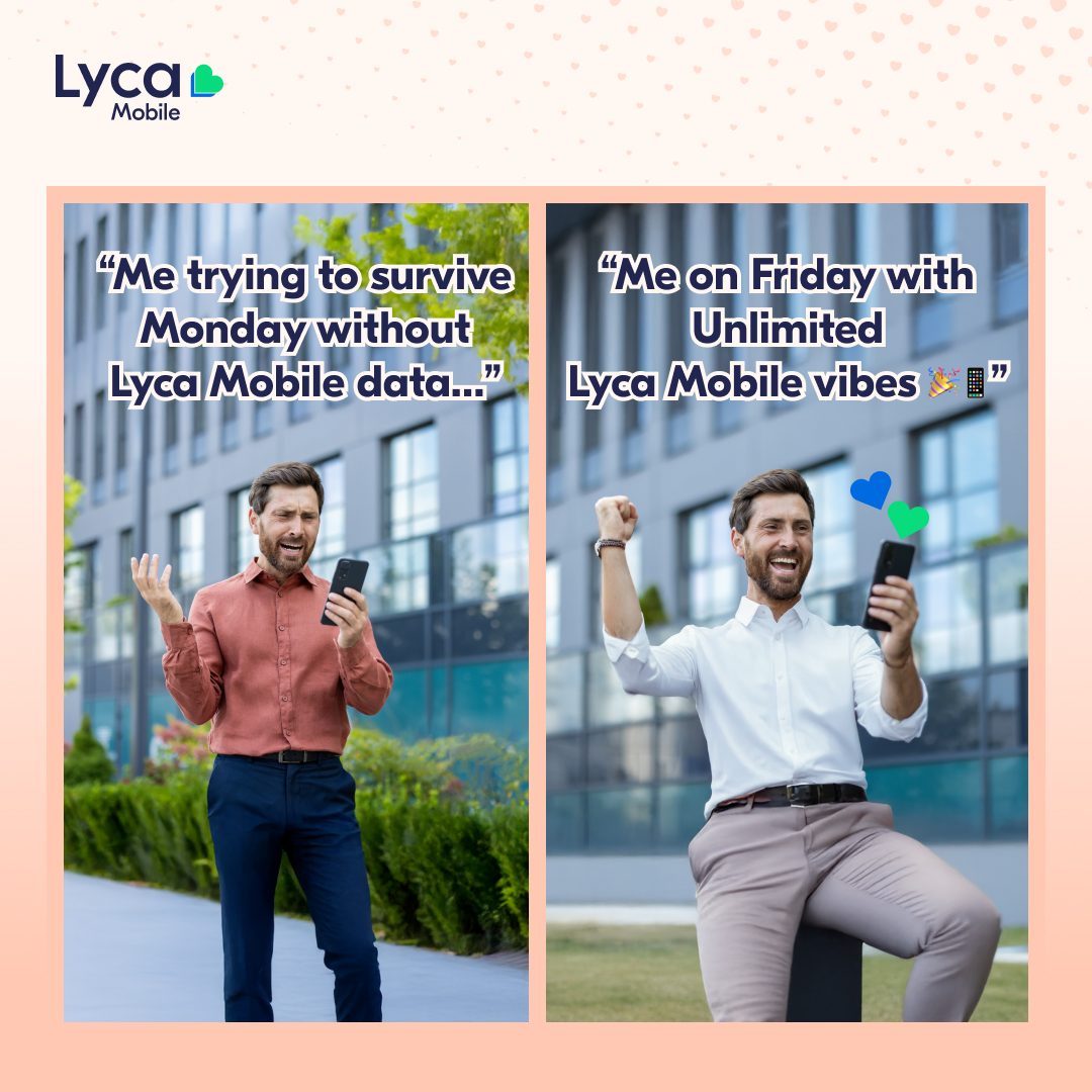 TGIF 🎉 With Lyca Mobile, the weekend feels better when you’ve got more data, more savings, and more time to scroll, stream, and call loved ones. 💙
#HappyFriday #LycaMobileAU #WeekendVibes