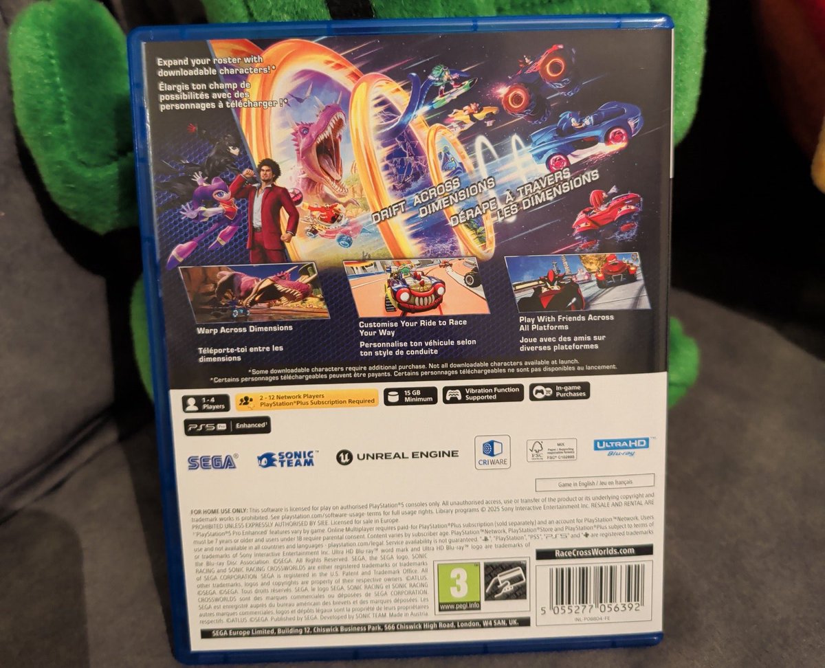 CrocOclock's tweet image. Several characters/ collaborations (pic 1) confirmed for Sonic Racing: CrossWorlds season pass as shown on the physical release cover and insert including Mega Man, NiGHTS, Minecraft and Persona.

sonicstadium.org/articles/sonic…