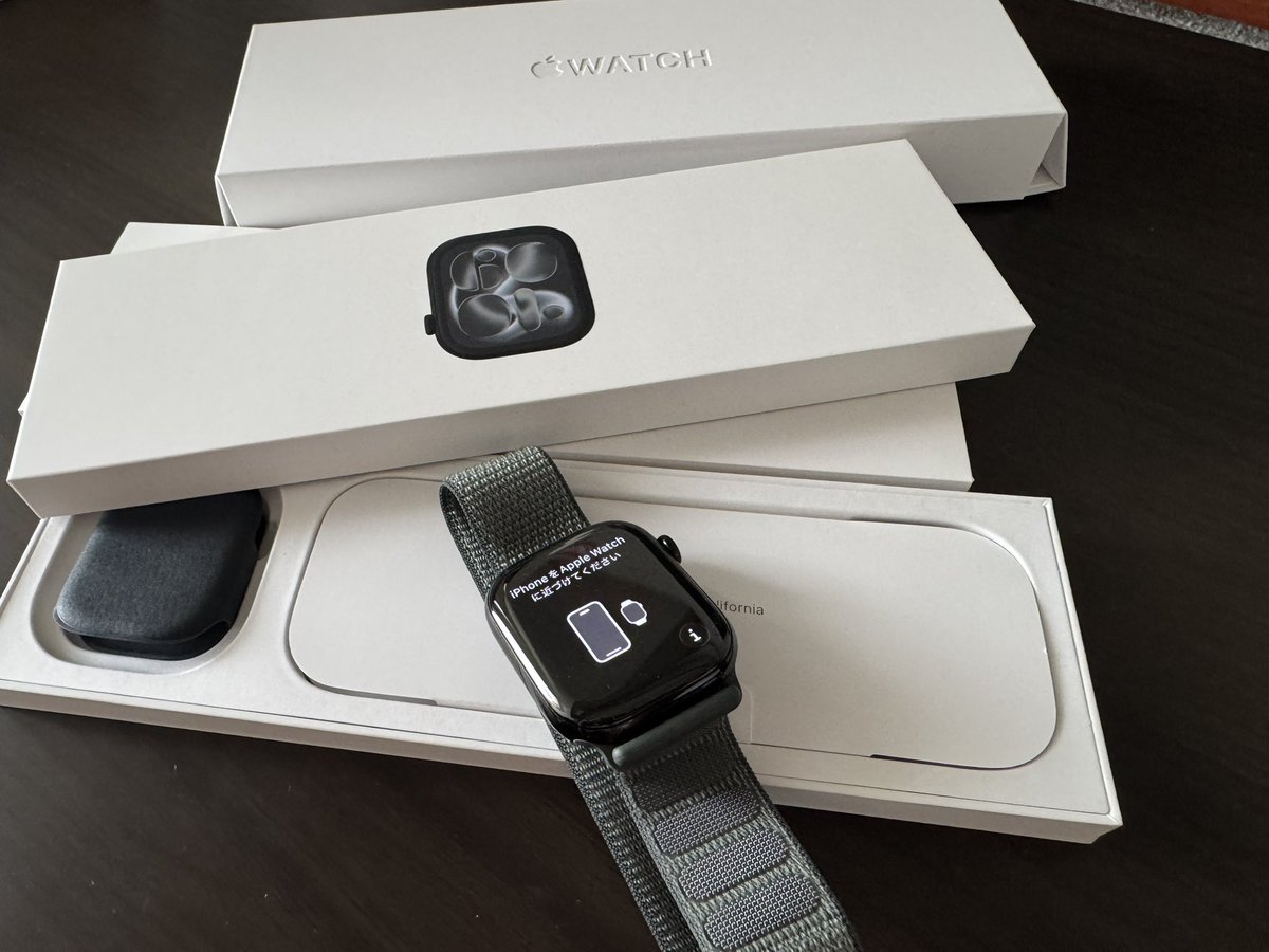 届いた！
約4年使ったSeries 7から11へ。
いつの間にかApple Watchも手放せなくなったな〜
