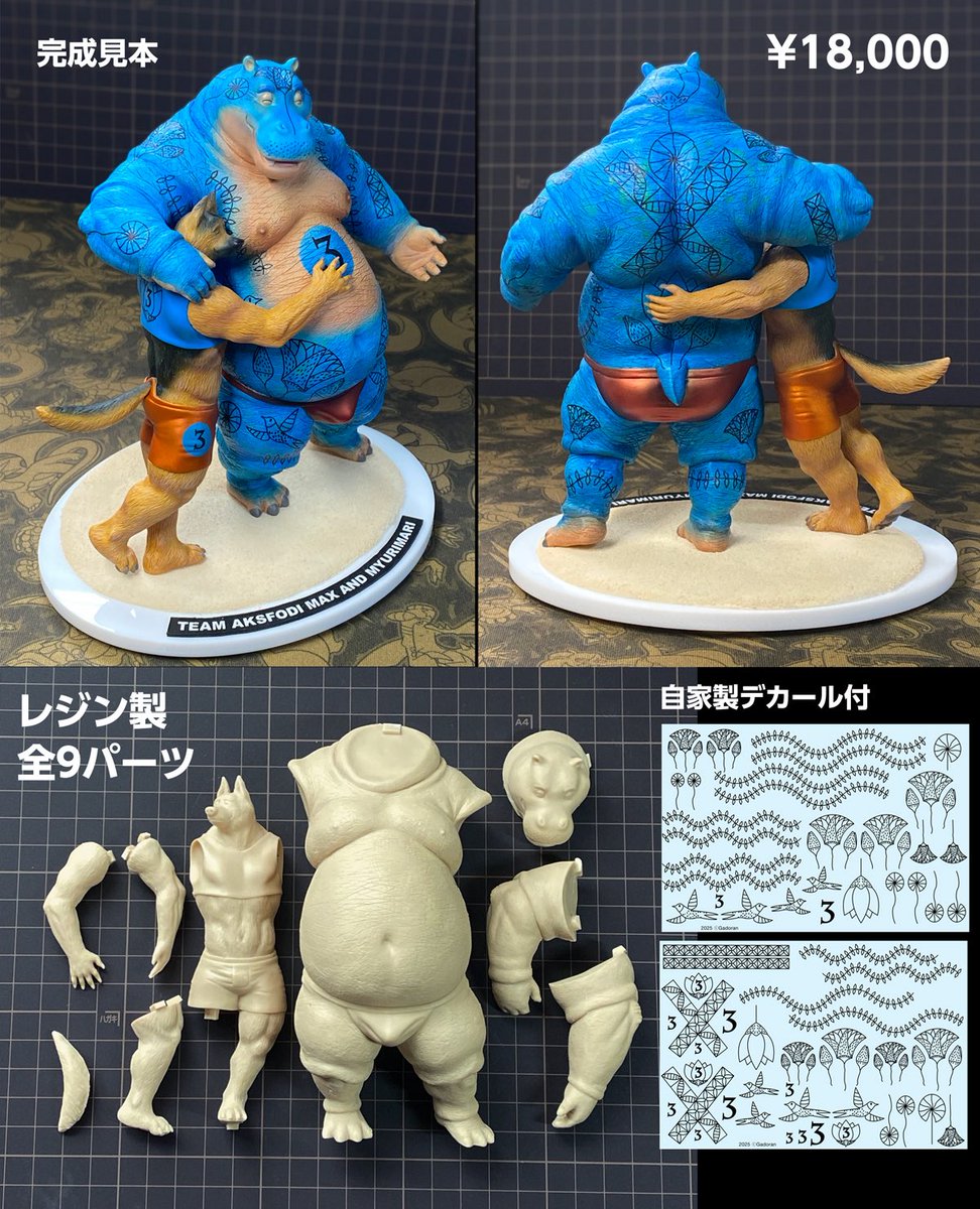 9/21、けもケットにS-06でんぷ椎で参加します。
ガレージキット「チーム アクスフォディ マックス＆ミュリマリ」を¥18,000で販売予定です。模型作り上級者向けの組立キットです。
#けもケット16