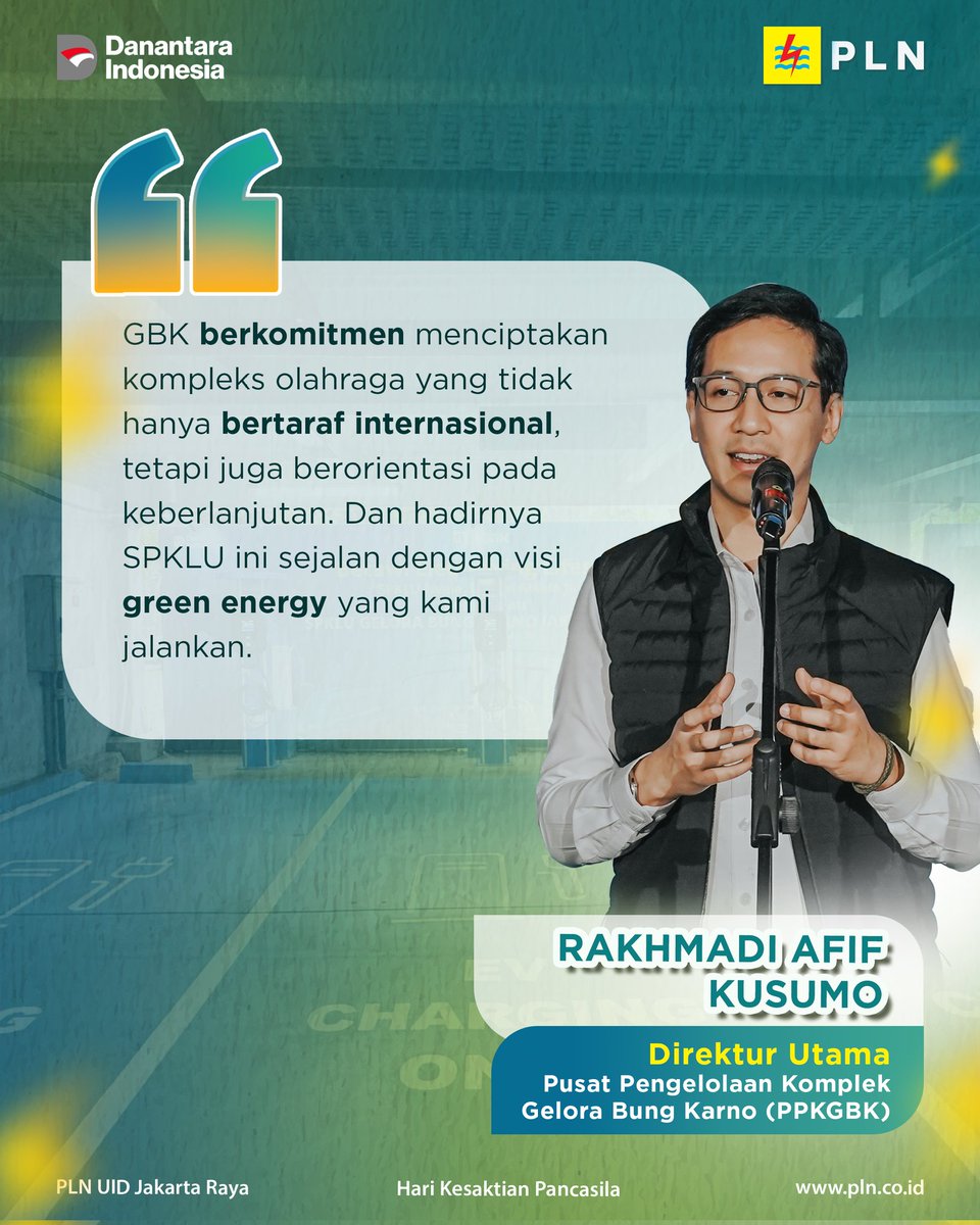 SahabatPLNJkt's tweet image. PLN UID Jakarta Raya meresmikan #SPKLU pertama di kawasan olahraga nasional Gelora Bung Karno.

Dilengkapi fasilitas medium charging dan ultra fast charging, pengisian kendaraan listrik kini lebih cepat, efisien, dan semakin dekat dengan masyarakat.

#PLNDisjaya #ElectricVehicle