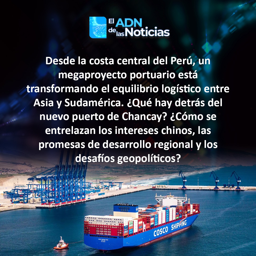 #NuevoEpisodio

Chancay: El puerto que reescribe el mapa del comercio global

En este episodio, exploramos el corazón estratégico de una infraestructura que podría redefinir el rol de América Latina en el comercio transpacífico. Con la voz autorizada, el Director Ejecutivo de la