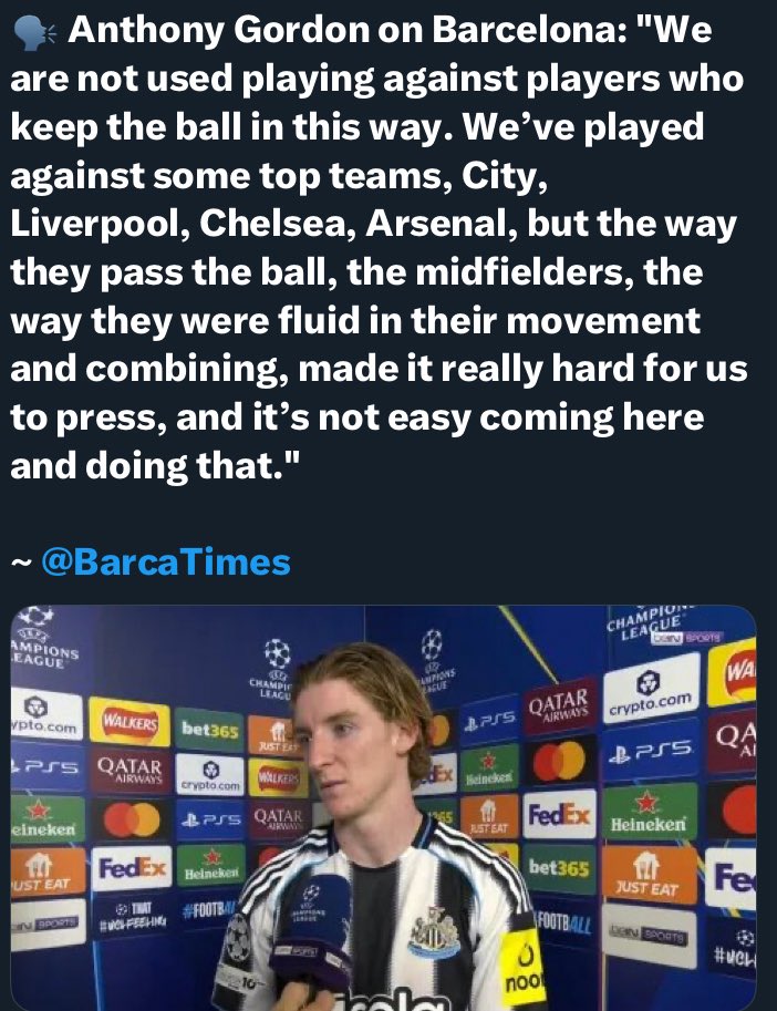 England waking up to genius of Pedri today. Think was his first competitive game here last night. Missed 2nd leg v MUFC in EL in 2023 after getting injured in 1st leg &amp; also wasn’t fit for EURO 2024 final v 🏴󠁧󠁢󠁥󠁮󠁧󠁿 (admittedly played in 🇩🇪). Improved since under Flick in deeper role