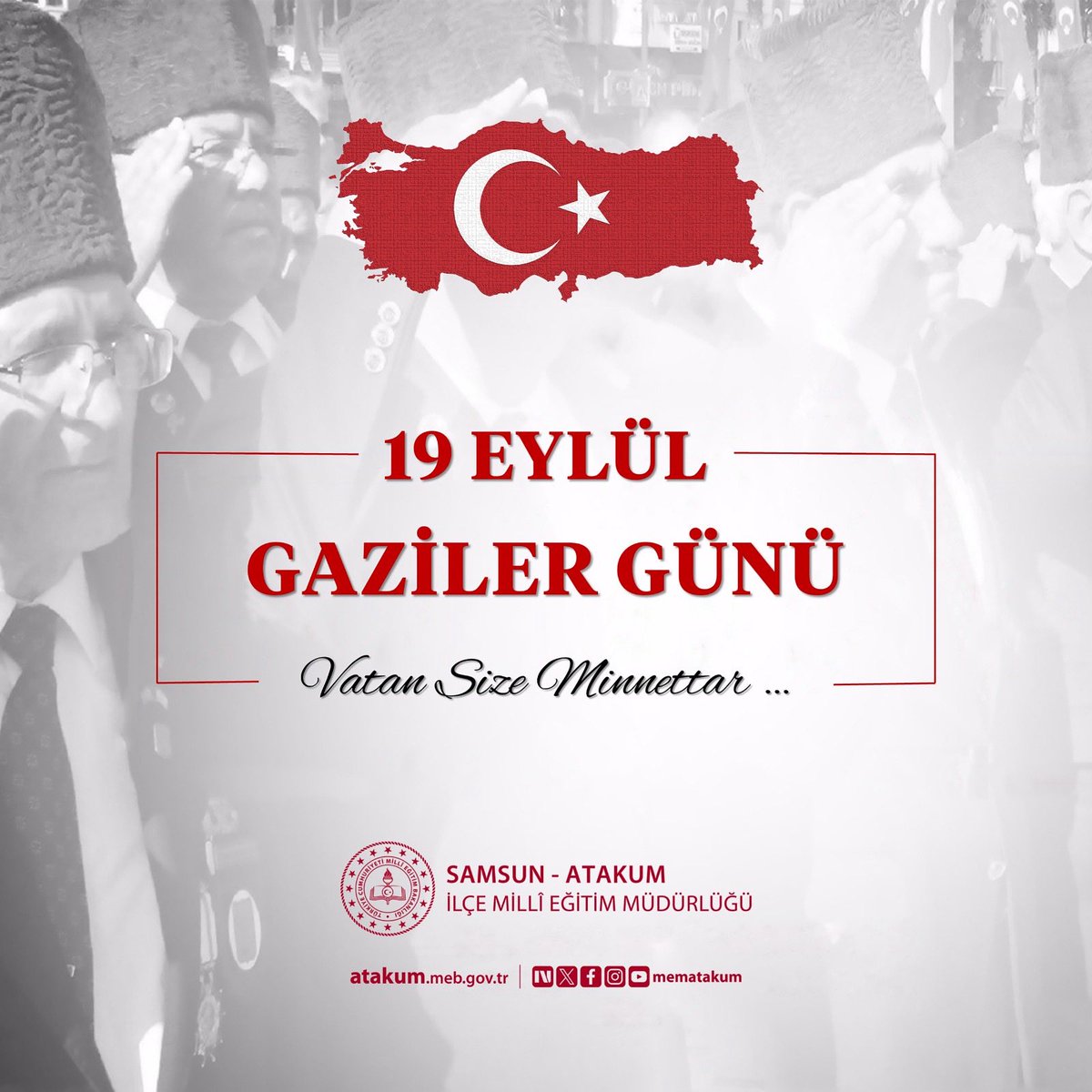 🇹🇷 19 Eylül Gaziler Günü 🇹🇷

“Vatan size minnettar. “

<a href="/YUKSEL_AYDIN1/">Yüksel AYDIN</a>