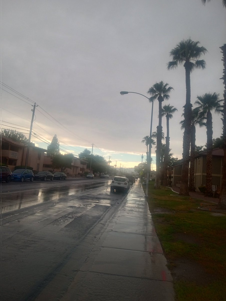 Rainy day in Vegas. First time in a while. Then finally the clouds cleared. Still should have bought an umbrella.