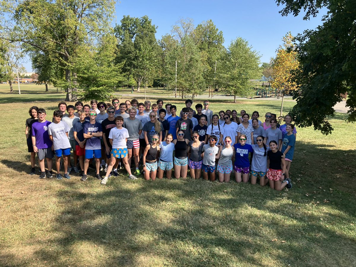 It was goodr glasses, chicken legs shorts and cross country t-shirt day on a beautiful September afternoon 2 days before the home meet at Indian Riffle Park!
