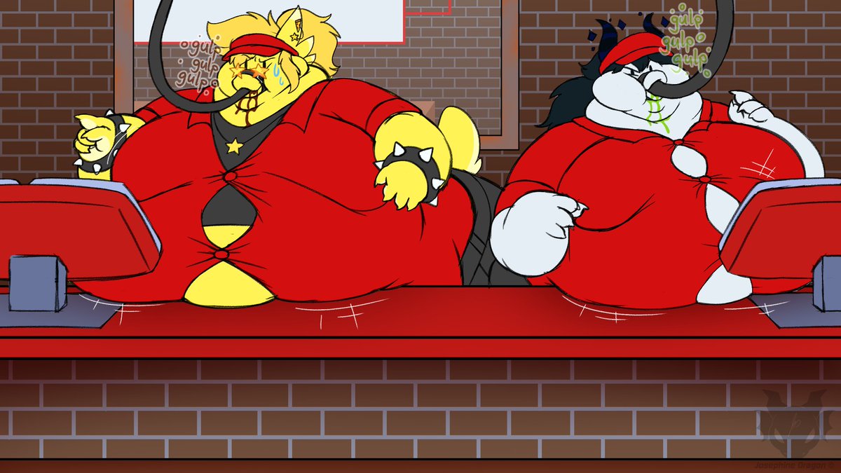 KokoCario's tweet photo. Working at the pizza place is tough, especially when you eat the customers' pizzas and have to deal with the punishment that follows...its a good thing they can still reach those buttons!

Wonderful art based off me and @BerryMilkdog's roblox characters! Done by @Jouigi <3 https://t.co/YjgoMeKEFt
