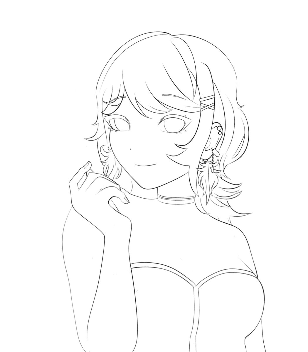 LilleffaPosts's tweet image. i struggled so hard that you can see where the lineart is blurry from the liquify tool