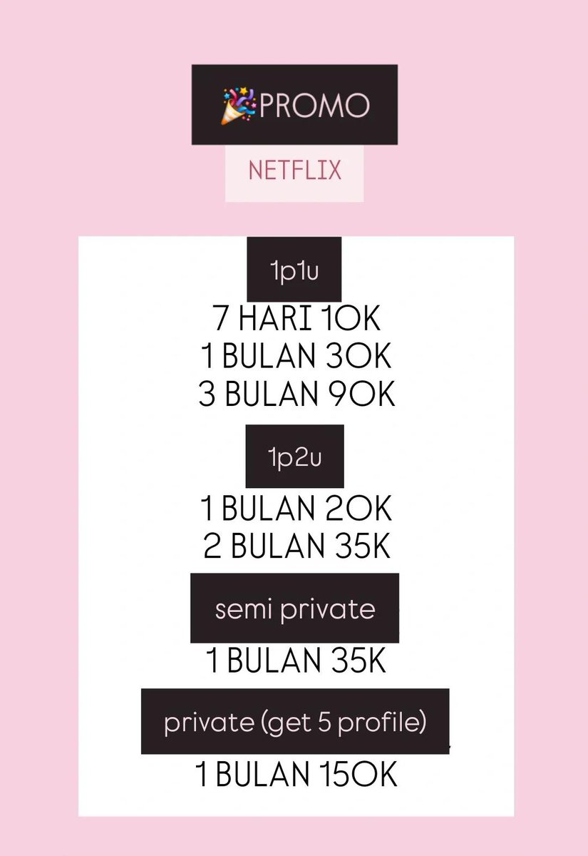PROMO NETFLIX KHUSUS HARI INI AJA

wa.me/62895340397540