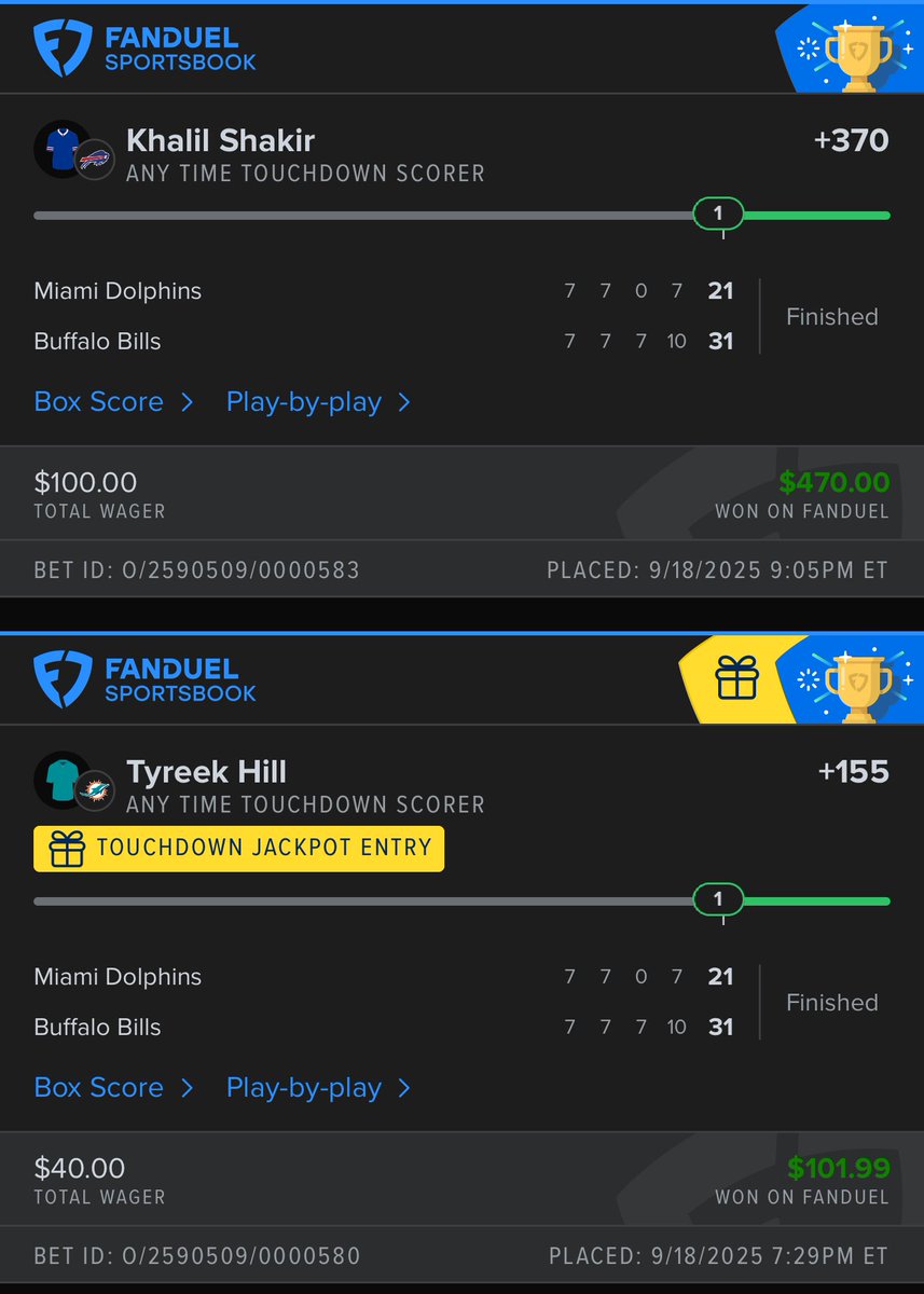 Profitable day 
Add a Coleman TD in there and we cash for about 1k more … oh well what can ya do