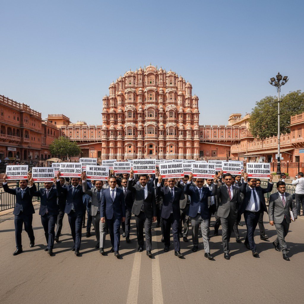imcaraj's tweet image. 🚨 CA UNITY ALERT! 🚨 

Join us Today, 19/09/2025, 4:00 PM at Income Tax Dept, Statue Circle, Jaipur!

Demanding TAX AUDIT DEADLINE EXTENSION! 

Show your pride, raise your voice, and stand for the CA fraternity

Do same in your cities also
#CAUnity #Extend_Due_Date_Immediately