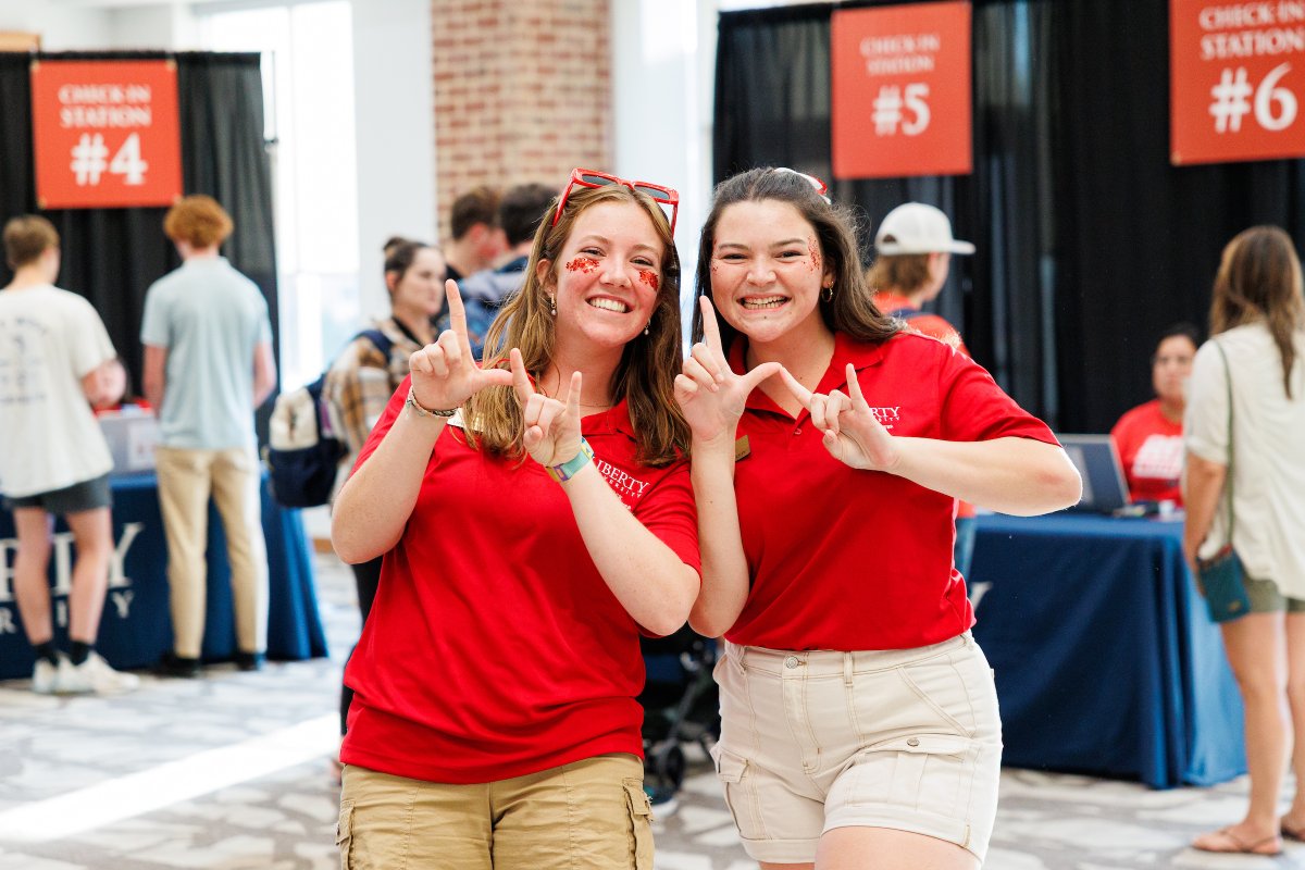 LibertyU's tweet photo. The countdown is officially over! We’re so excited to welcome CFAW students and families to Lynchburg this weekend for one of our favorite events of the year. #WelcomeToLiberty #CFAW https://t.co/PuMpCjeg4o