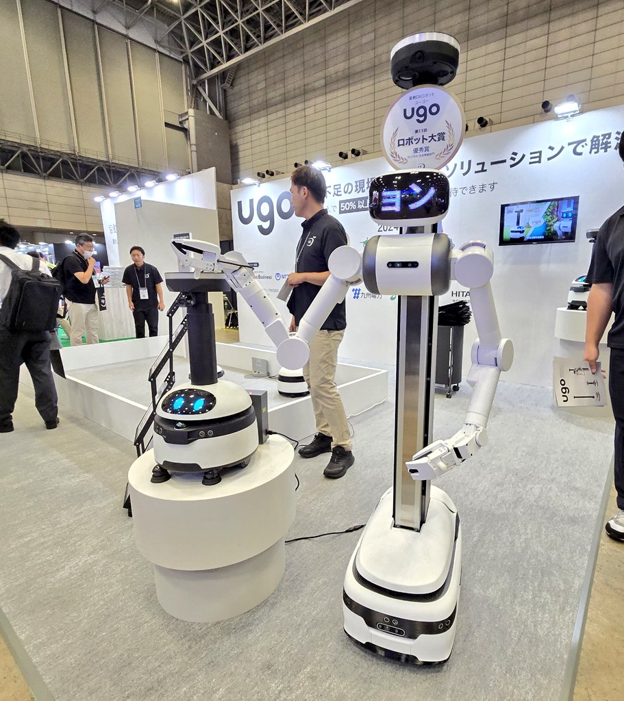 kmoriyama's tweet image. もらいものでお昼ご飯
ロボットはいつものPFR、ugo、Doogのほかオリムべクスタとか
あとBooster Roboticsがなぜか出展していた