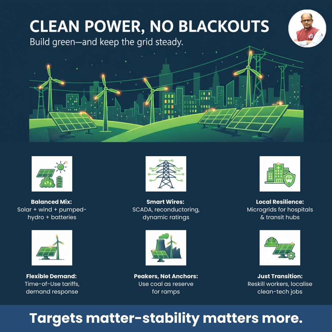 Amar4Odisha's tweet image. A reliable transition blends renewables with storage, smarter grids, and flexible demand. 

Keep peakers for ramps, reskill workers, and build local clean-tech jobs, clean and dependable power is possible.

#EnergyTransition #GridReliability #Renewables #Storage #JustTransition