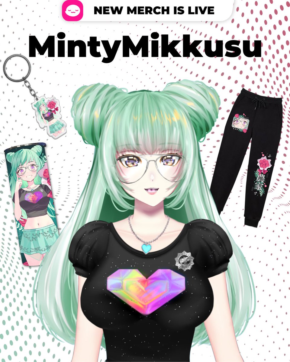 MintyMikkusu's tweet image. 💐MERCH ANNOUNCEMENT!💐

Thanks to the lovely folks over at UwU Market, I now have some Minty condition merch including clothes, accessories, and even a tumbler to keep yourself hydrated!

Being able to drop this on my 5 year anniversary is such an honor! Thank you UwU Market for…