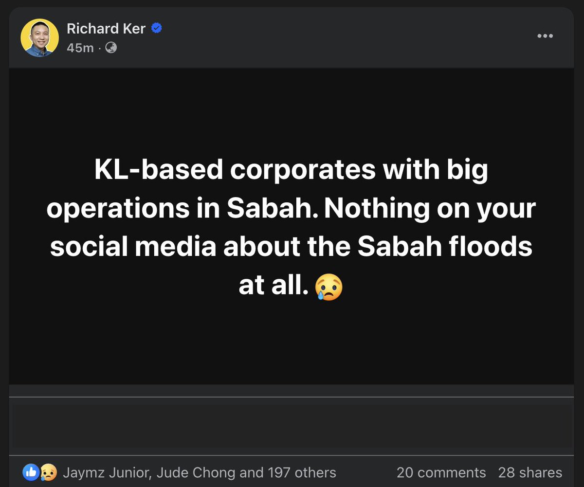 When the Klang Valley flooded in 2021, many KL-based corporates posted updates, support messages and donation drives almost immediately.

Now Sabah is facing one of its worst floods in years. At least 13 lives have been lost. Thousands displaced. Many communities cut off.

And