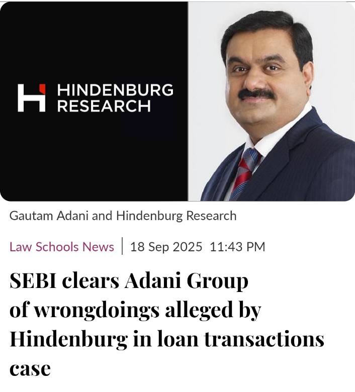 Tejasstruggles's tweet photo. Hindenburg dared Adani to sue in the US. He didn’t. They raised 88 questions. None answered. SEBI gave a clean chit, but global investigations still loom. Truth isn’t decided by silence or local verdicts. #Hindenburg #SEBI https://t.co/p2GqWfIAeh