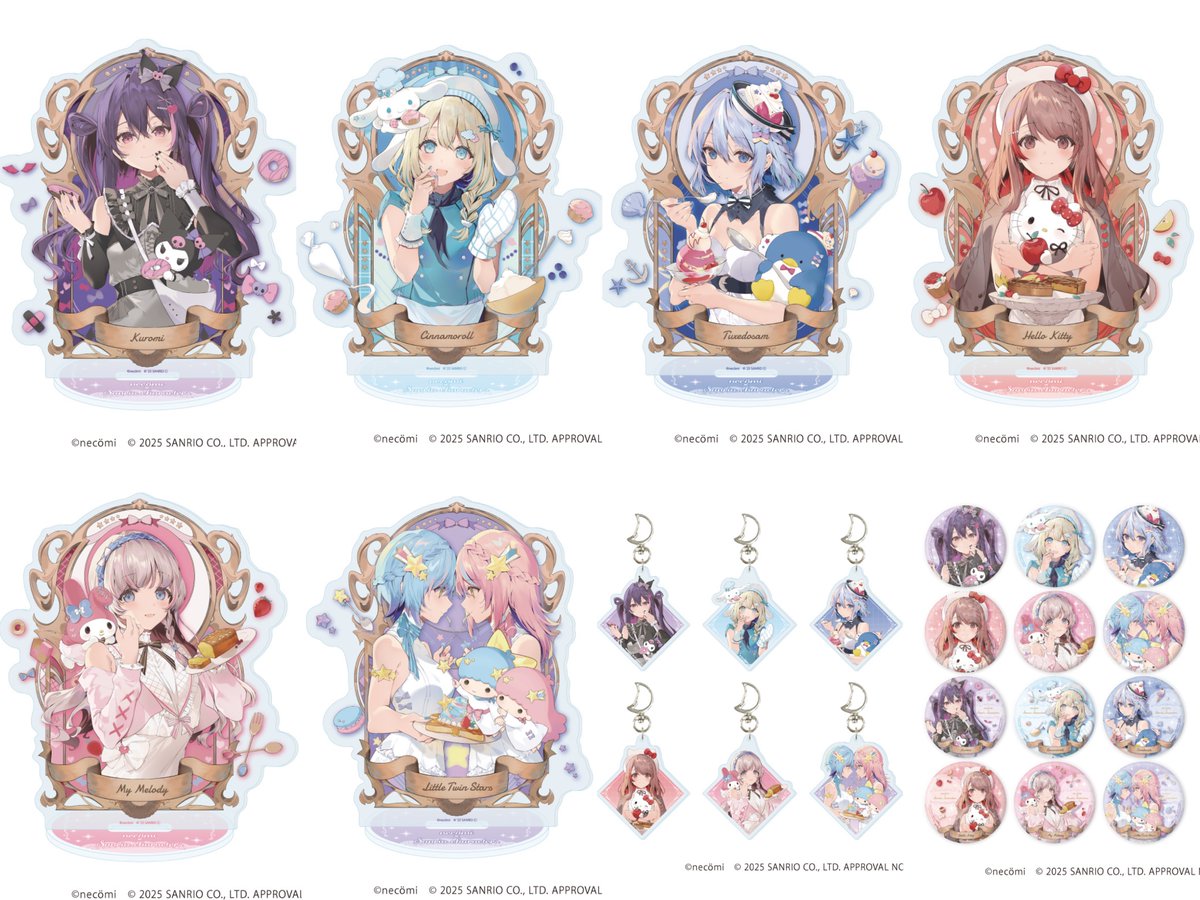 『#necomi×サンリオキャラクターズ』より、コラボグッズが登場！

ホログラム缶バッジ、キーホルダー、アクリルスタンド、キャラクリアケースがラインナップ💕
推しキャラと一緒に毎日を彩れる、とってもかわいいコラボアイテムです！🐱🎀

詳細はこちら
anime-store.jp/collections/sa…

#サンリオ