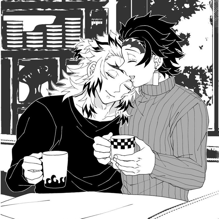 oimofpotato's tweet image. 卒後に同棲した🏫🎴🔥の扉絵描いてた