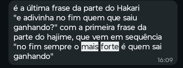 O mais forte sempre sai ganhando