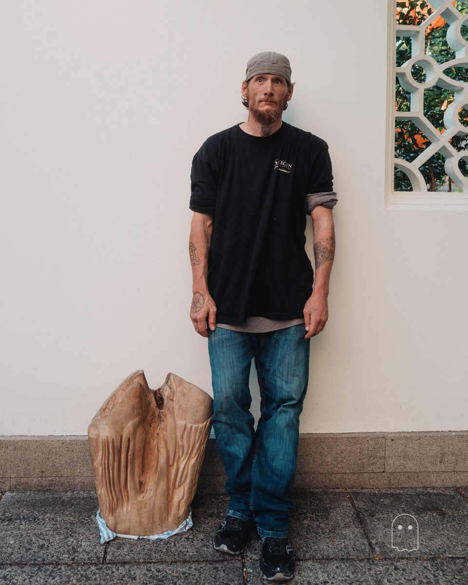 After searching for hours to gift Benjamin some woodworking tools, I gave up. Then tonight he randomly ran into me while hauling his log around Portland. We had a laugh about how crazy people thought I was asking around for a man with a log. He was SUPER happy for the tools