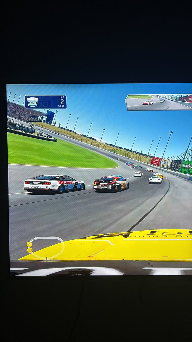 jbryanwx's tweet image. I don’t tweet. I barely follow anybody. But I’m gonna post this. The AI running 3 different lines at Kansas, is so sexy in @Nascar25Game