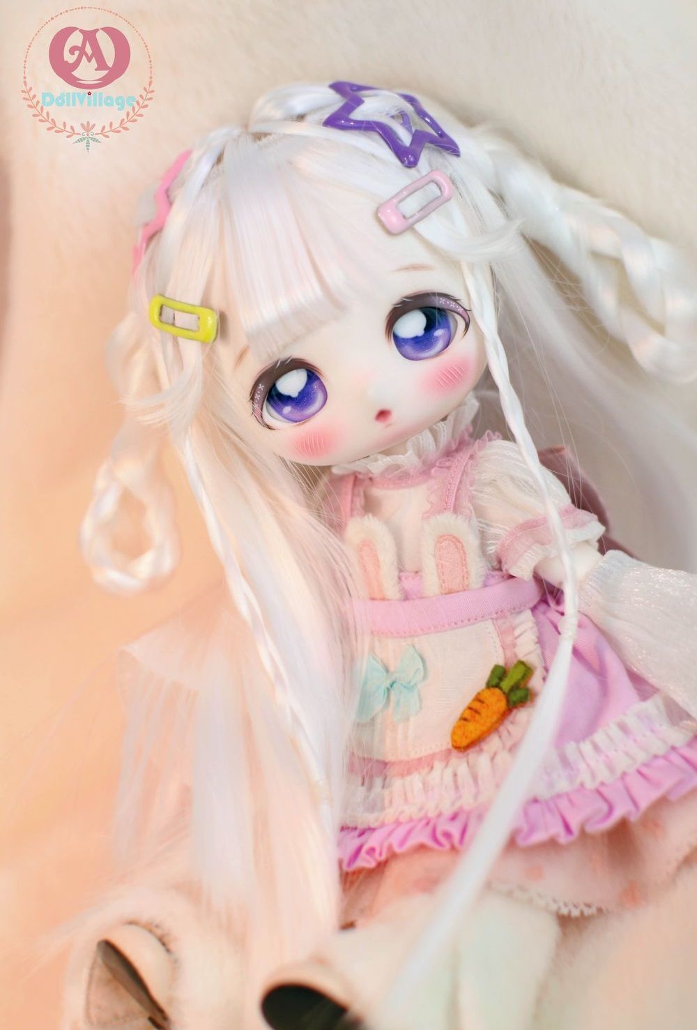 ウサギの人形 ピンクのドレス ウサギのぬいぐるみ ピンクドレス - メルカリ